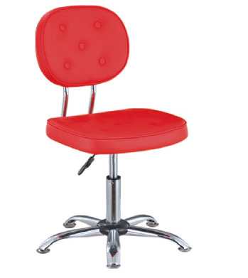 red black square metal stool 